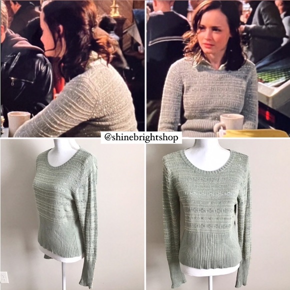 RARE Vintage Pointelle Beaded Sweater ASO Rory Gilmore in Gilmore Girls - Picture 3 of 16